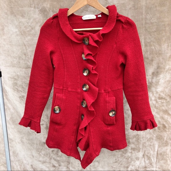 Little Red Wool Jacket - Picture 5 of 9